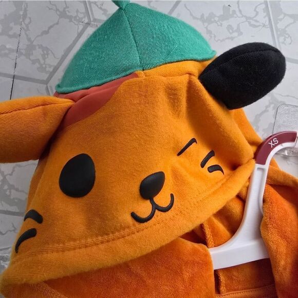 New Squishmallows Girls Kids Halloween Dress with Hood Orange Black - Picture 8 of 12